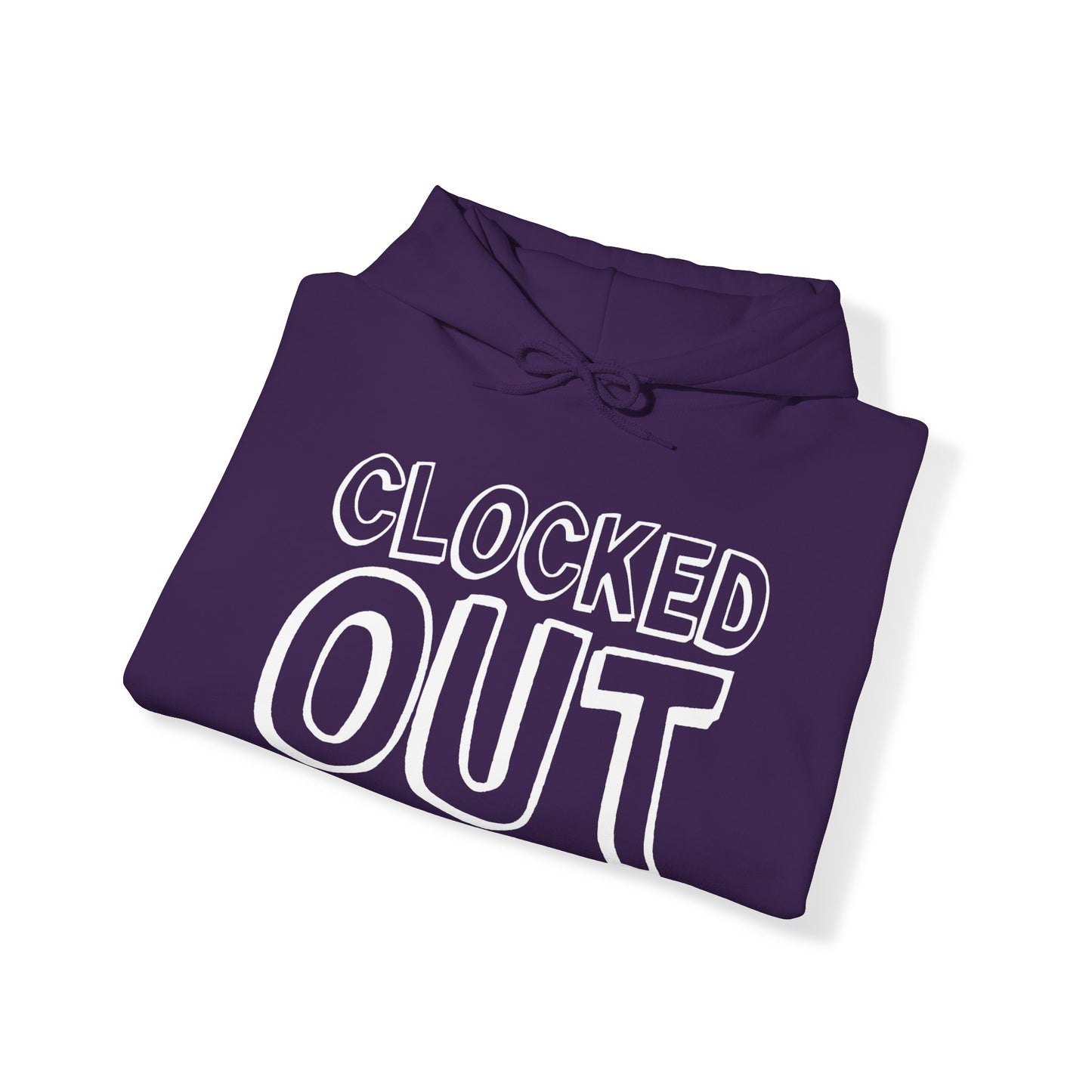 "Clocked Out" Unisex Heavy Blend™ Hooded Sweatshirt - Front Only