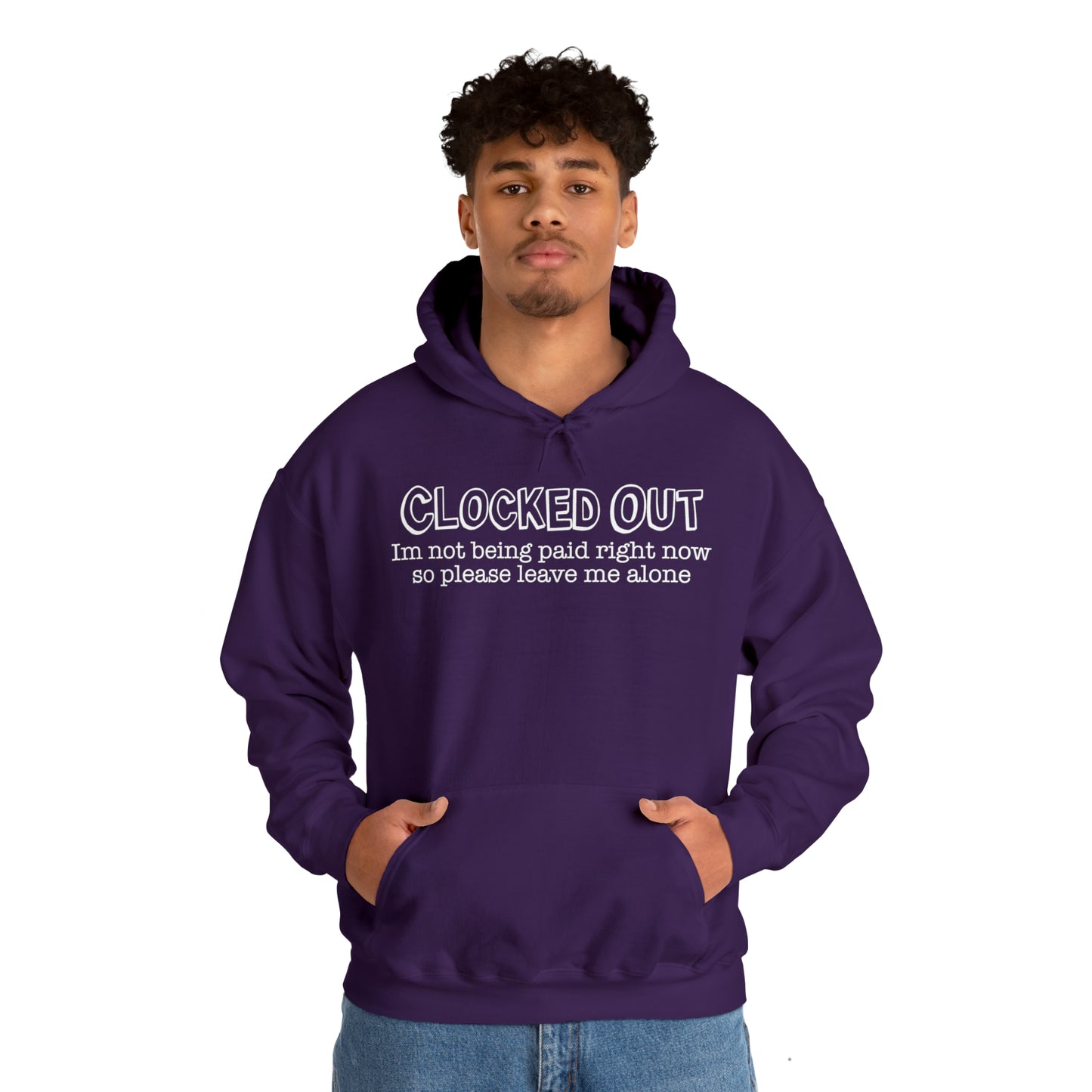 "Clocked Out" Hooded Sweatshirt