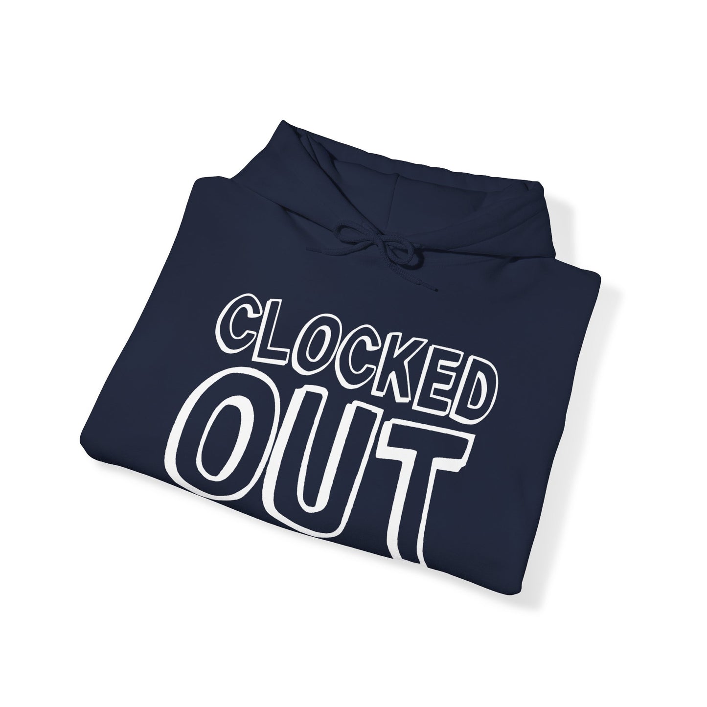 "Clocked Out" Unisex Heavy Blend™ Hooded Sweatshirt - Front Only