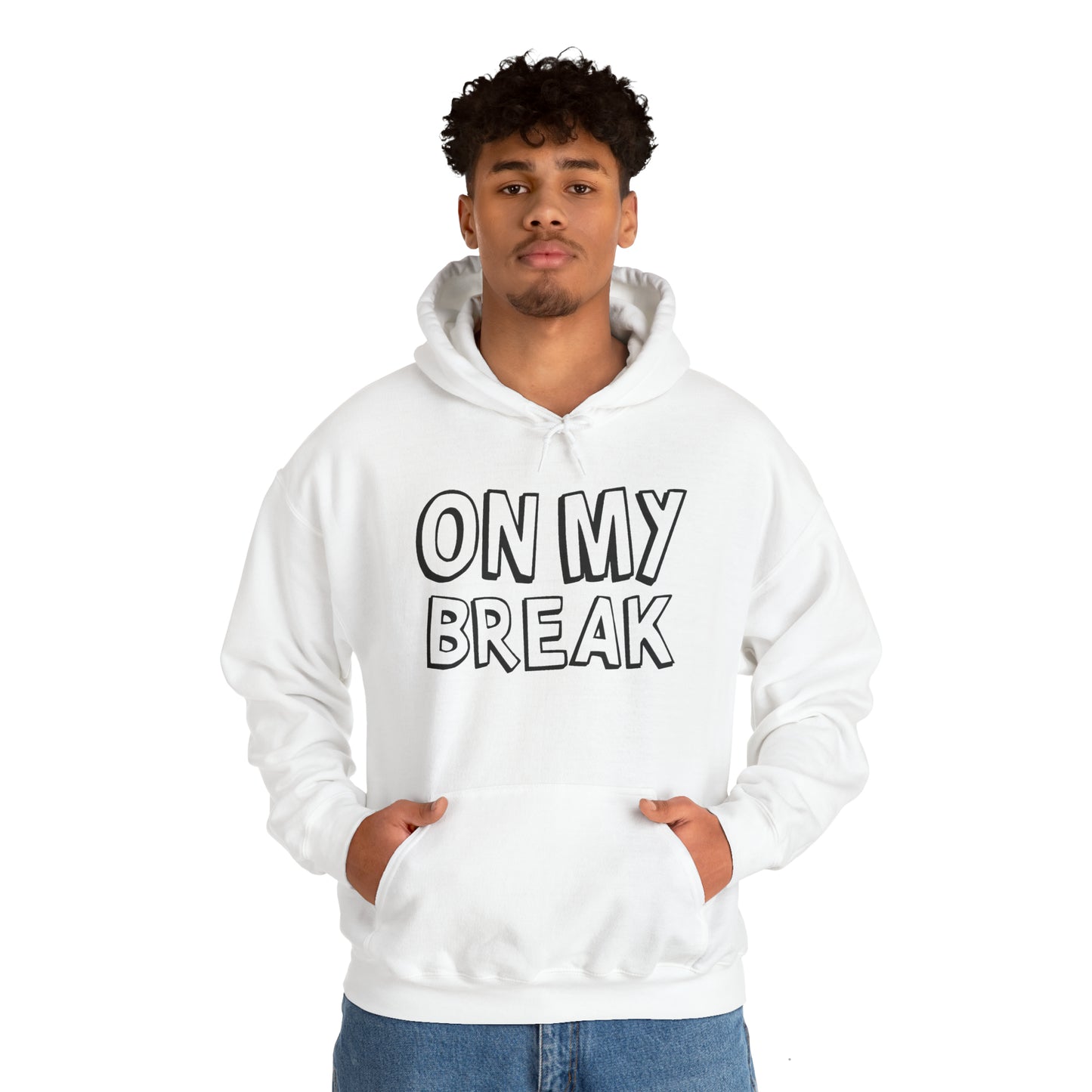 "On My Break" Unisex Heavy Blend™ Hooded Sweatshirt - Front & Back