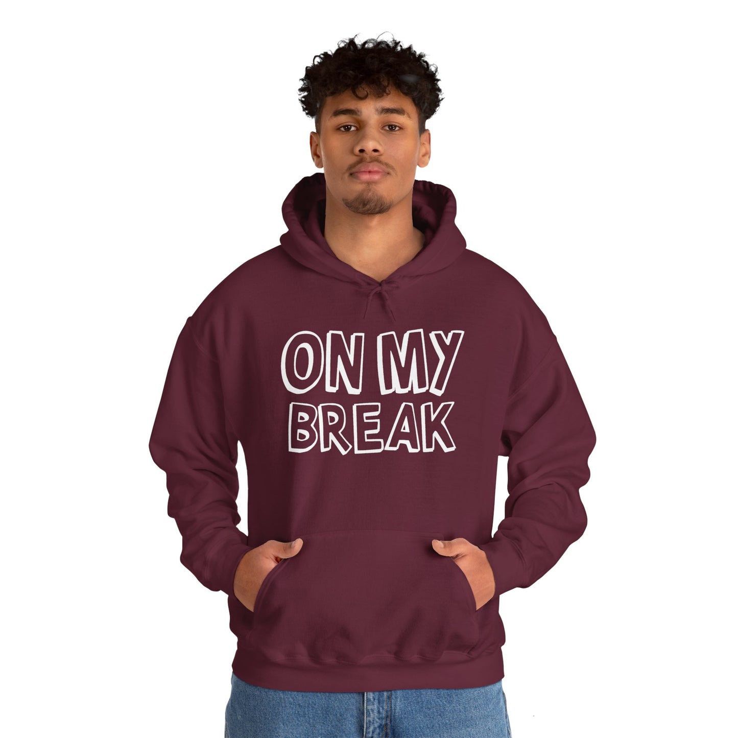 "On My Break" Unisex Heavy Blend™ Hooded Sweatshirt - Front Only