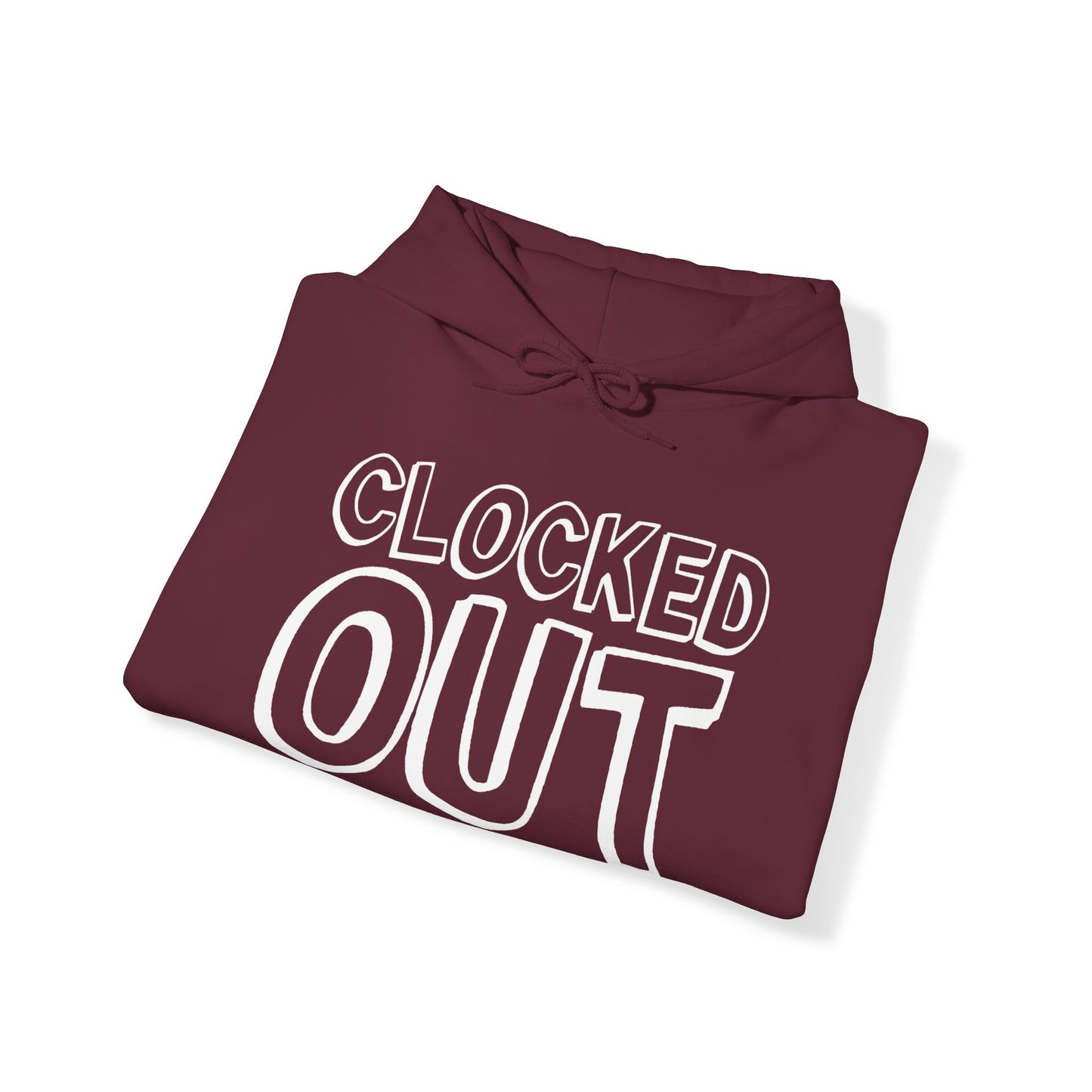 "Clocked Out" Unisex Heavy Blend™ Hooded Sweatshirt - Front Only