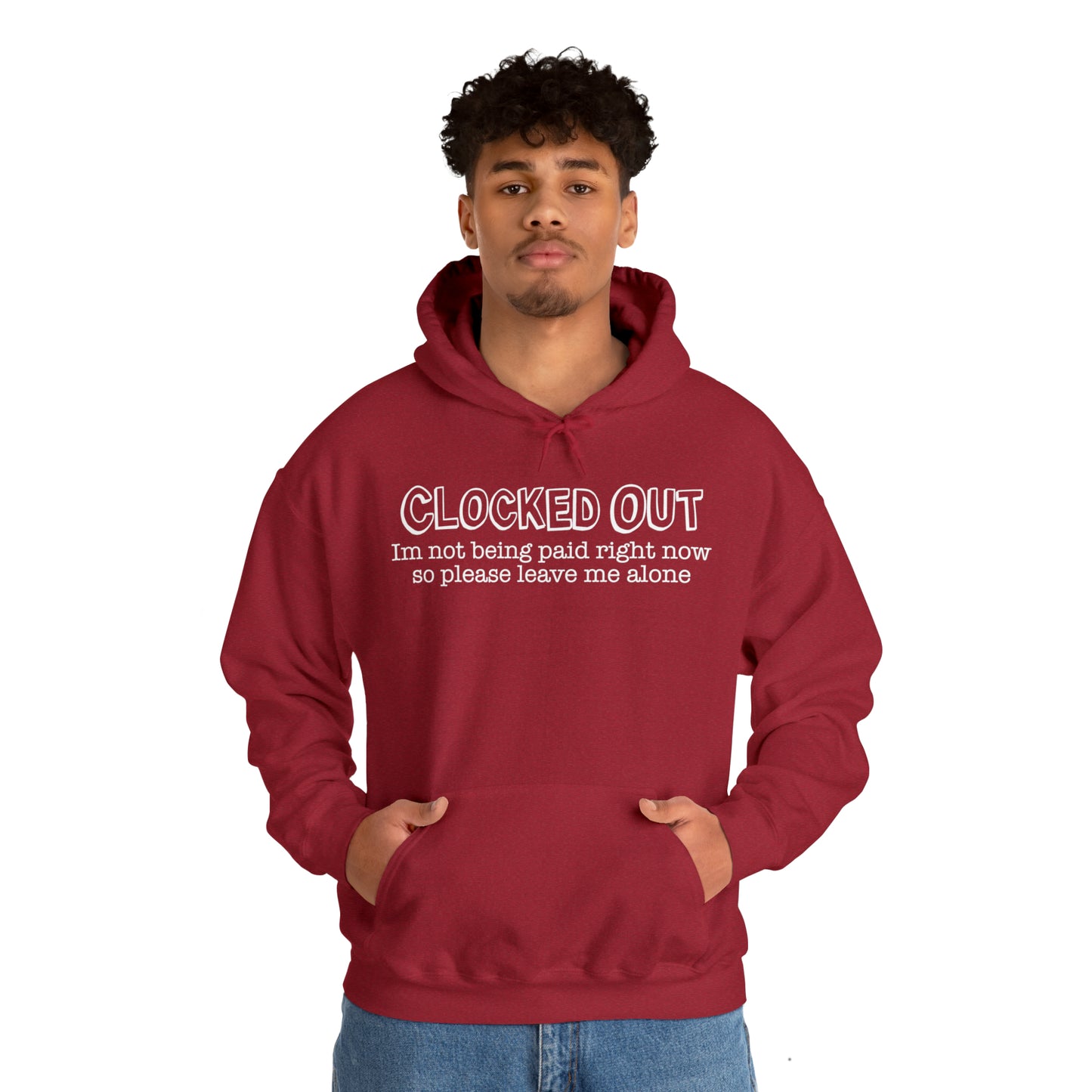"Clocked Out" Hooded Sweatshirt