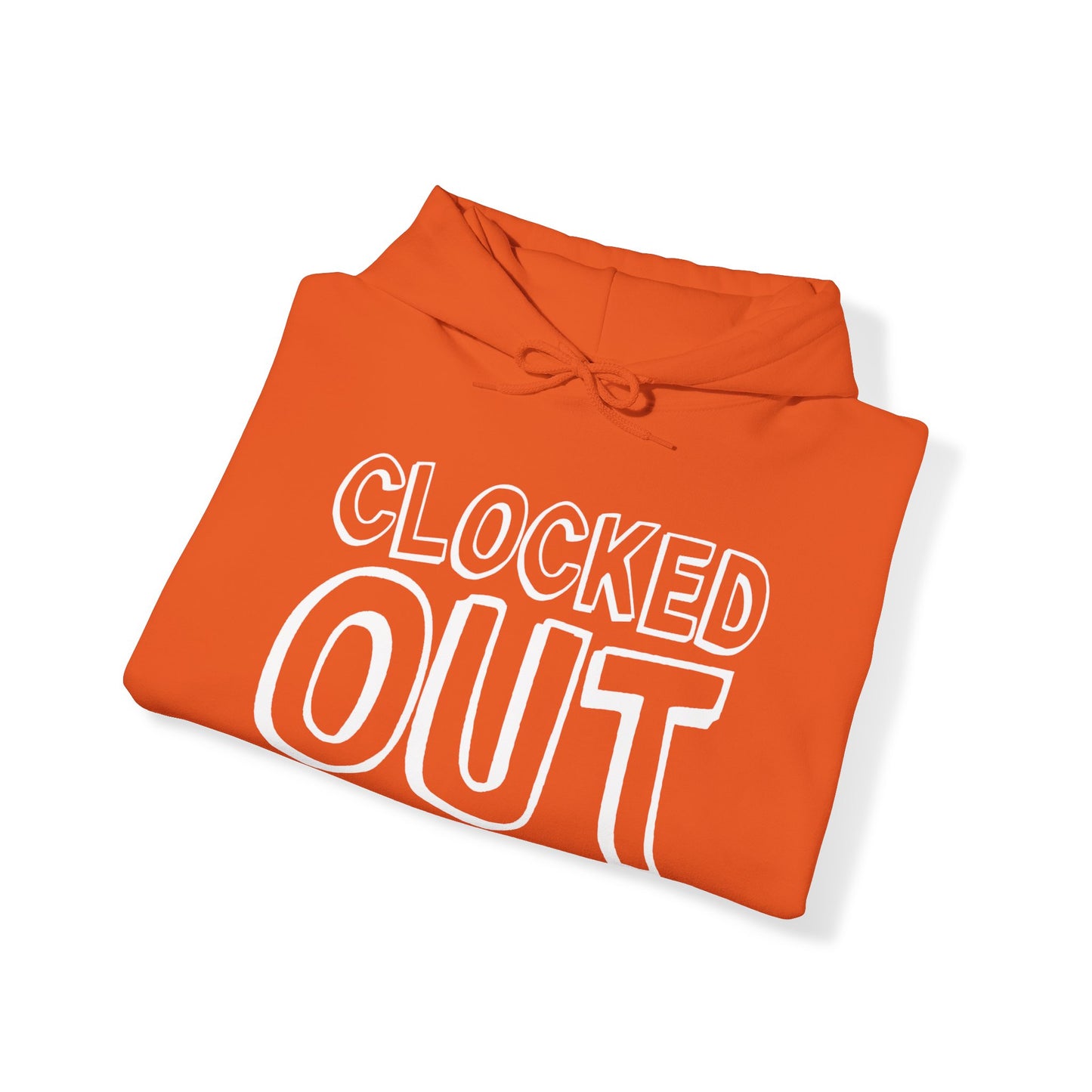 "Clocked Out" Unisex Heavy Blend™ Hooded Sweatshirt - Front Only