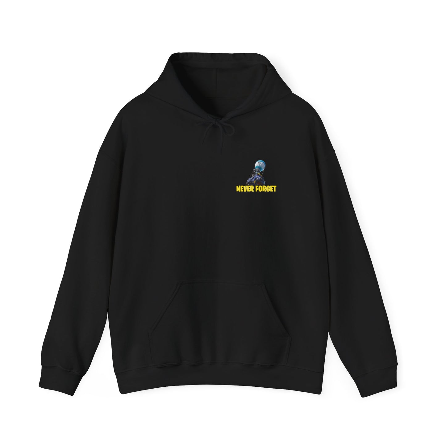 "Never Forget (Tilted Towers - Fortnite)" Unisex Heavy Blend™ Hooded Sweatshirt