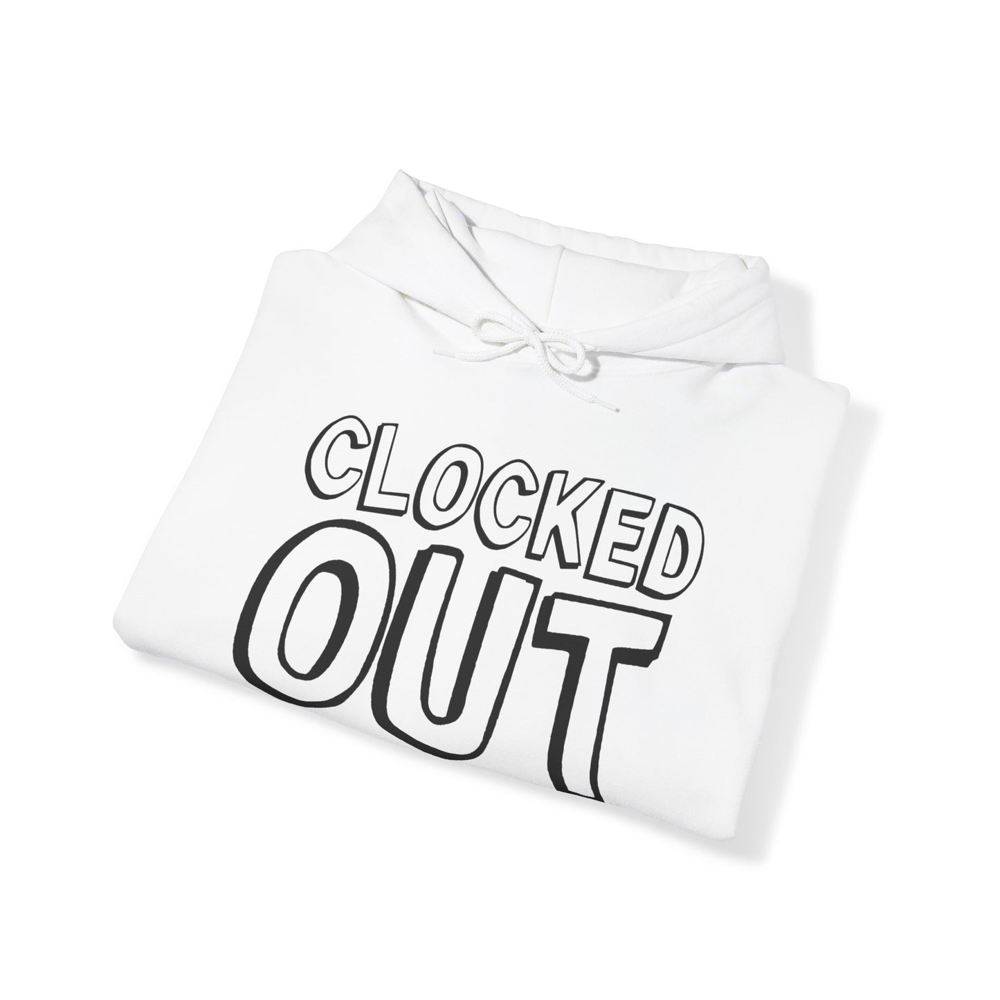 "Clocked Out" Unisex Heavy Blend™ Hooded Sweatshirt - Front Only