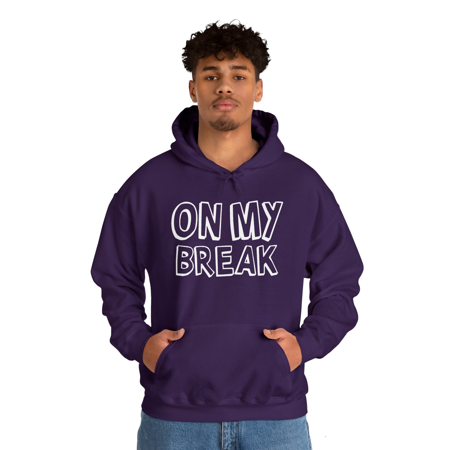 "On My Break" Unisex Heavy Blend™ Hooded Sweatshirt - Front & Back