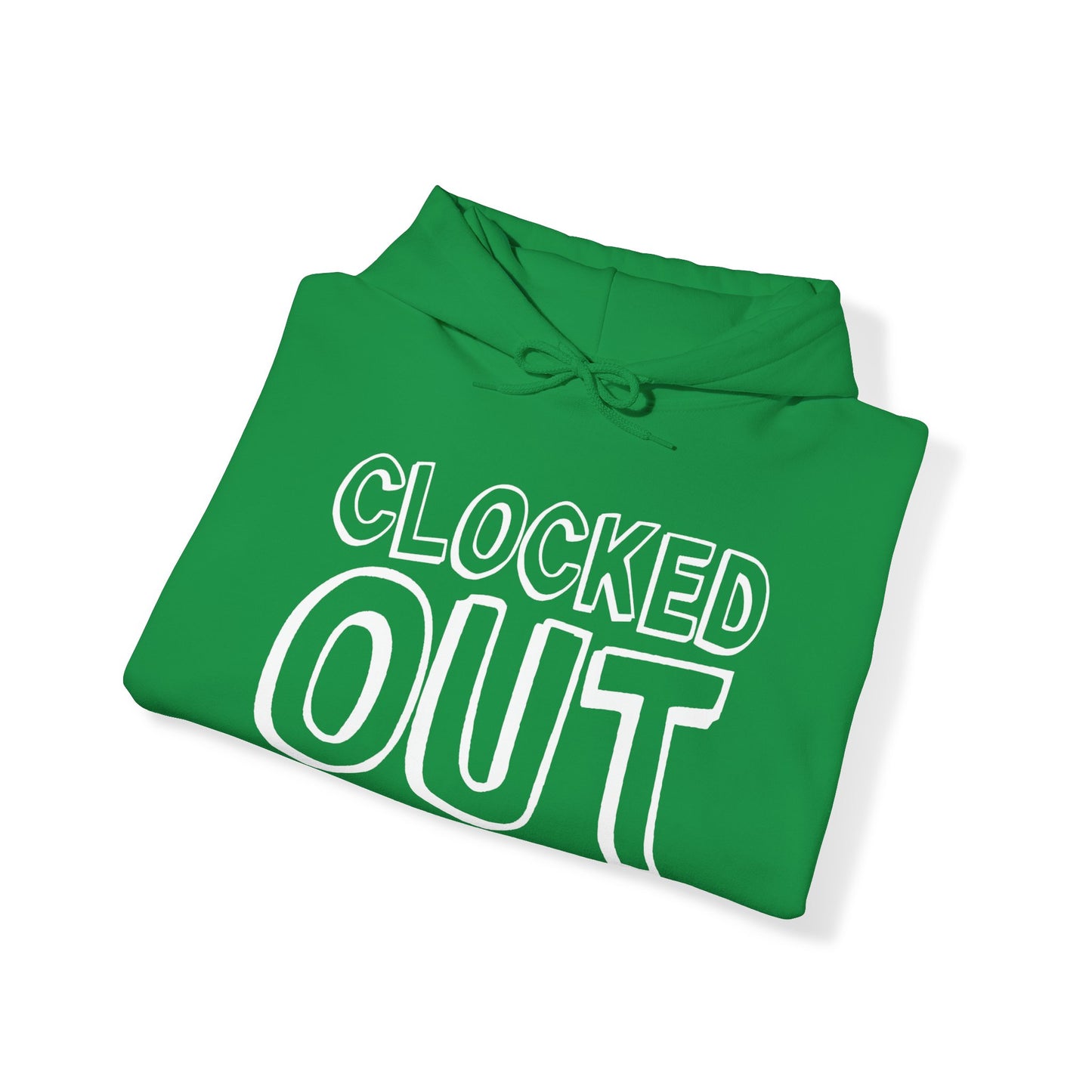 "Clocked Out" Unisex Heavy Blend™ Hooded Sweatshirt - Front Only