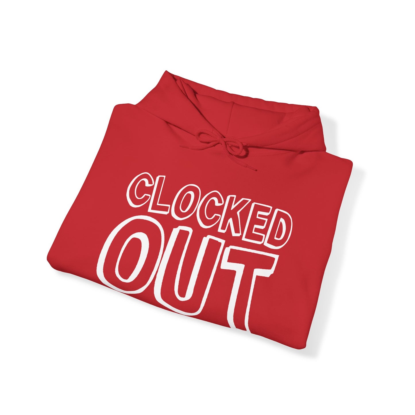 "Clocked Out" Unisex Heavy Blend™ Hooded Sweatshirt - Front Only