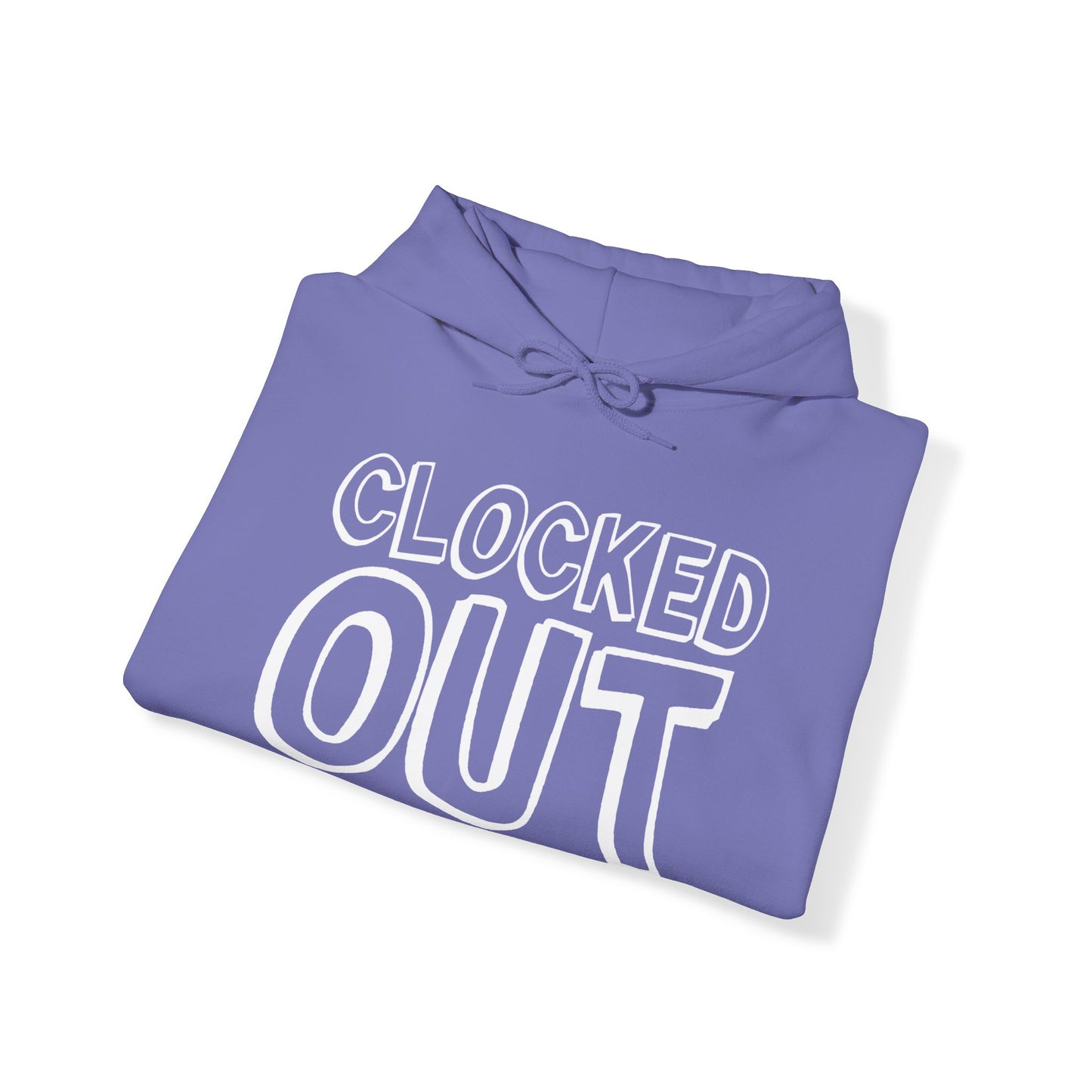 "Clocked Out" Unisex Heavy Blend™ Hooded Sweatshirt - Front Only