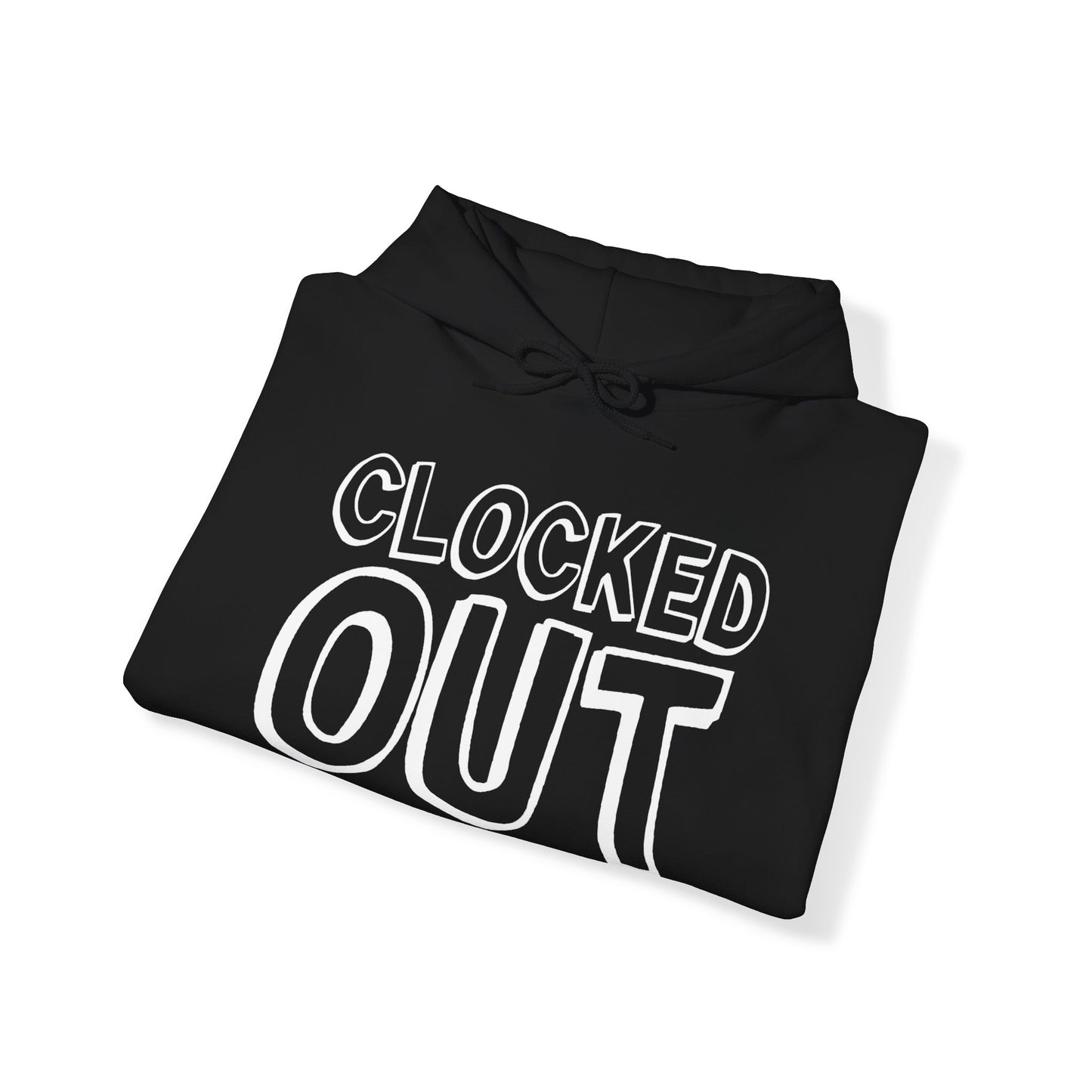 "Clocked Out" Unisex Heavy Blend™ Hooded Sweatshirt - Front Only