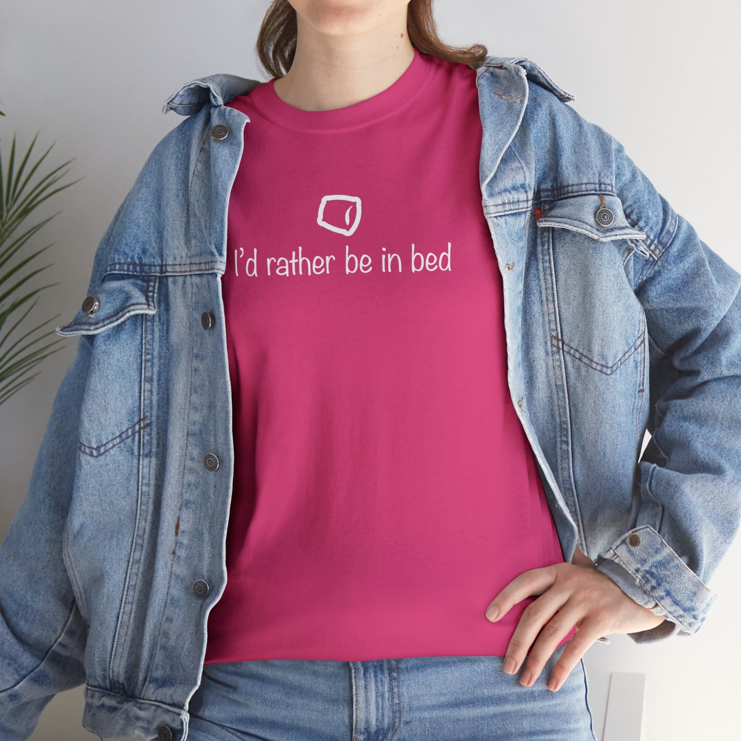 "I'd Rather Be In Bed" Unisex Heavy Cotton Tee