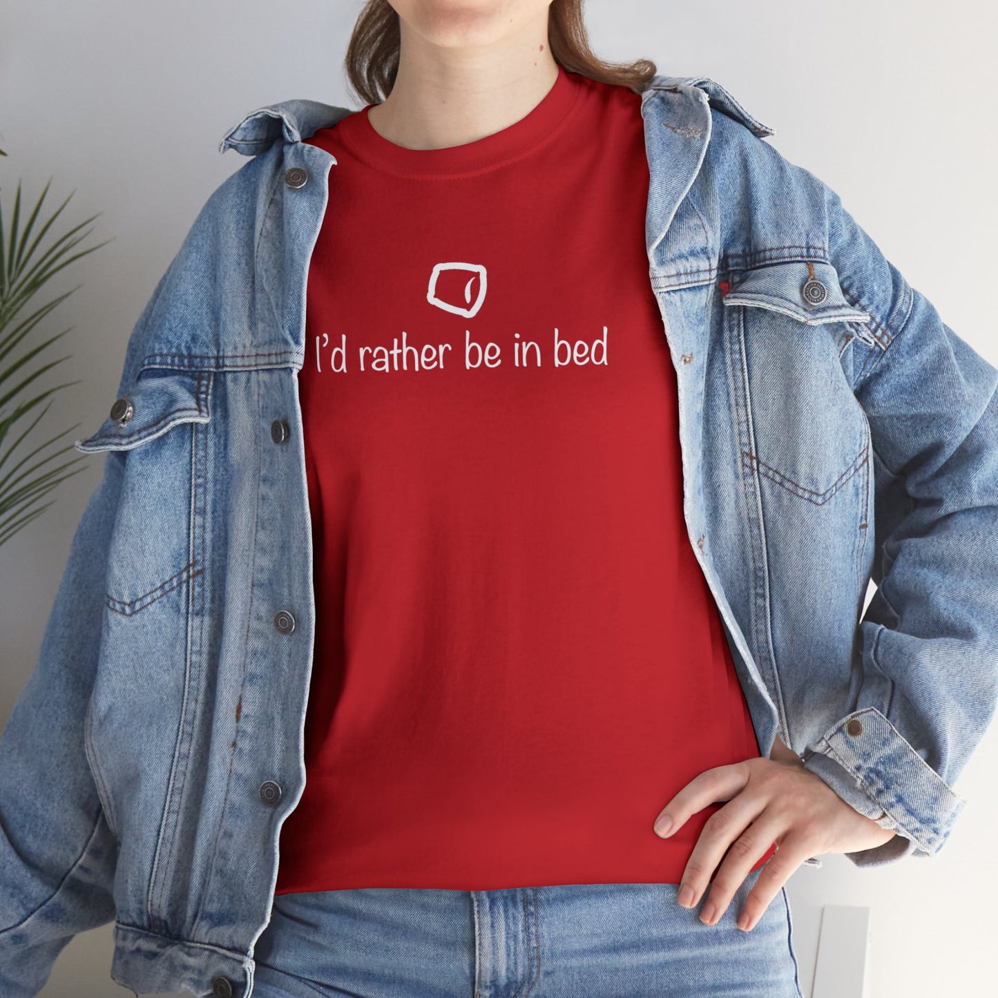 "I'd Rather Be In Bed" Unisex Heavy Cotton Tee